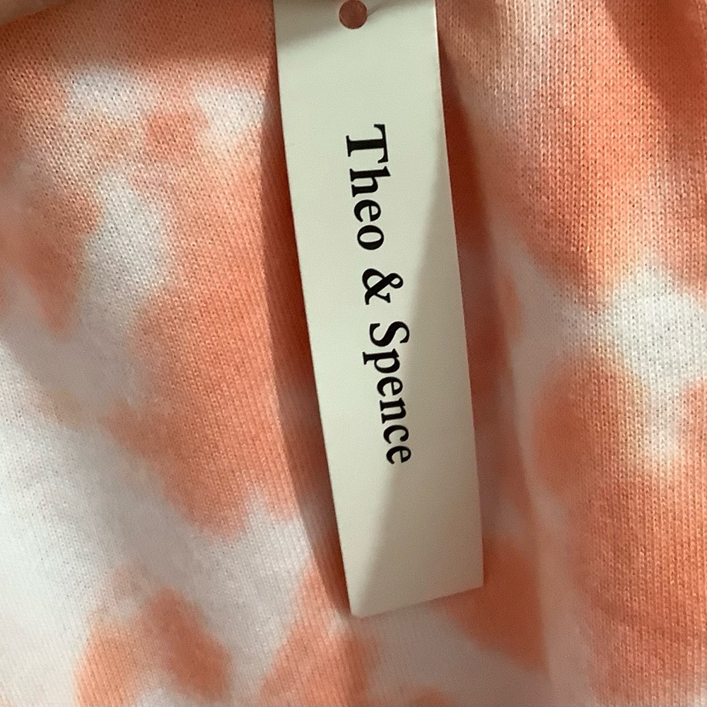 Women's Tie-Dye Shorts in Orange and White - Picture 4 of 4
